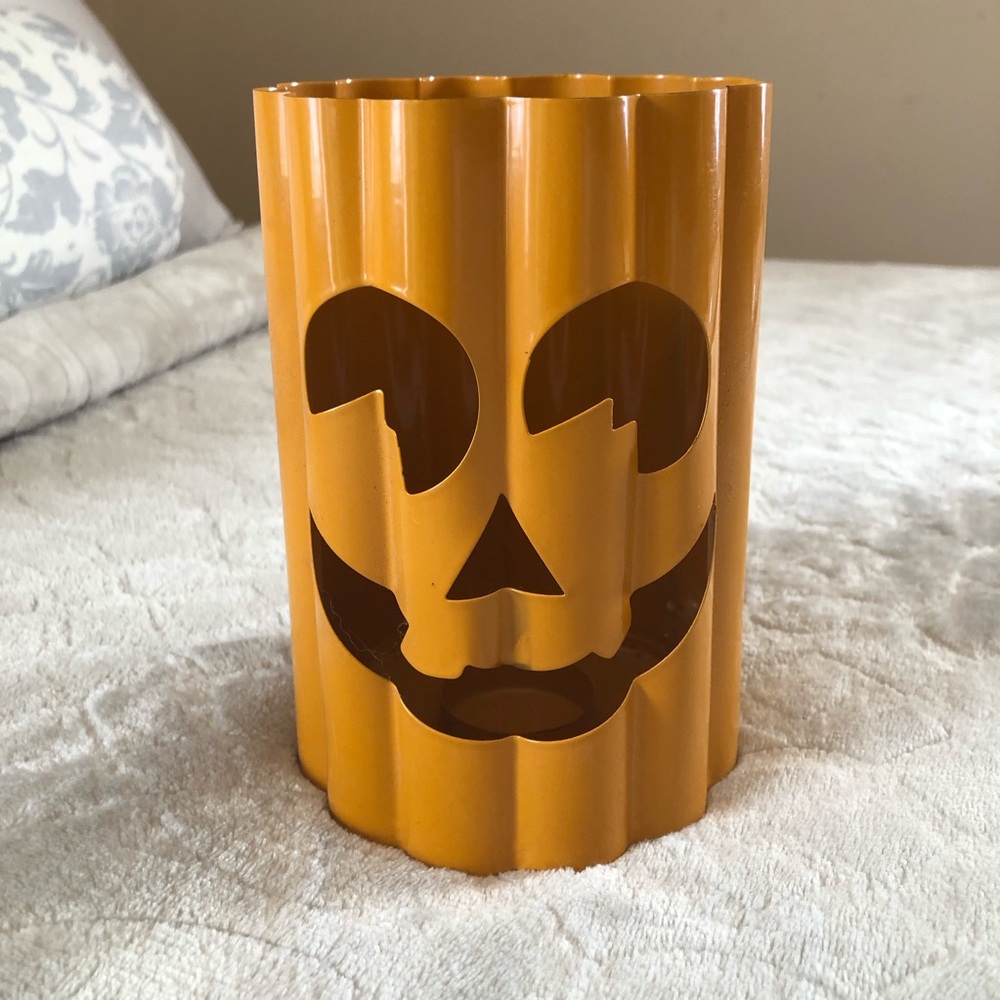 Orange Pumpkin Candle Holder